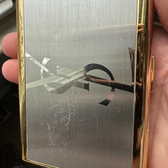 YSL Yves Saint Laurent Gold Silver Vintage Cigarette Case - Picture 2 of 11